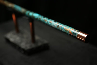 Low C Copper Flute #0128 in Gilded Ocean Storm w/Spiral End-piece