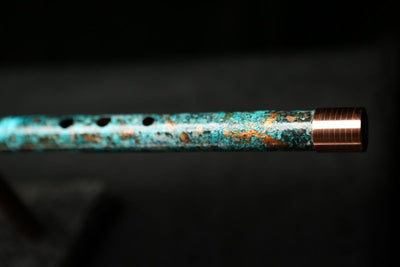 Low C Copper Flute #0128 in Gilded Ocean Storm w/Spiral End-piece