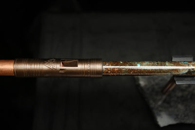 Low C Copper Flute #0128 in Gilded Ocean Storm w/Spiral End-piece