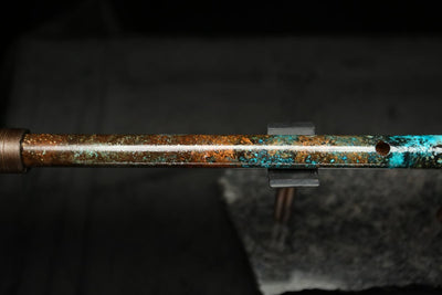 Low C Copper Flute #0128 in Gilded Ocean Storm w/Spiral End-piece