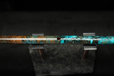 Low C Copper Flute #0128 in Gilded Ocean Storm w/Spiral End-piece