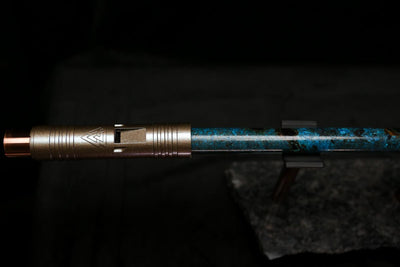 Antarctica Edition |  Low D Copper Flute in Dark Ice Burl #AE07