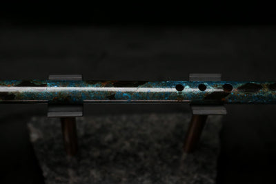 Antarctica Edition |  Low D Copper Flute in Dark Ice Burl #AE06