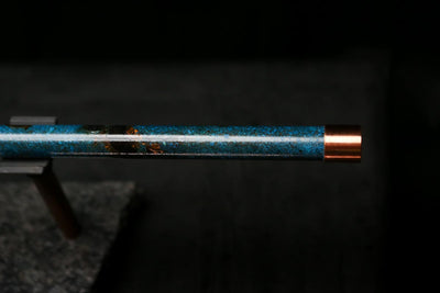 Antarctica Edition |  Low D Copper Flute in Dark Ice Burl #AE06