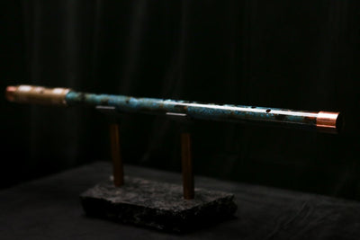 Antarctica Edition |  Low D Copper Flute in Dark Ice Burl #AE06