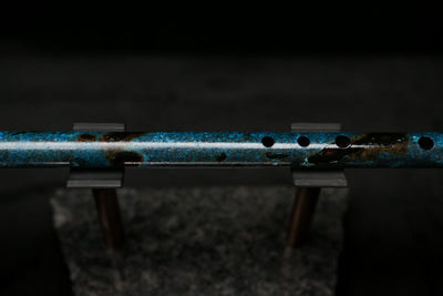 Antarctica Edition |  Low D Copper Flute in Dark Ice Burl #AE05