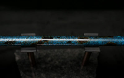 Antarctica Edition |  Low D Copper Flute in Dark Ice Burl #AE05