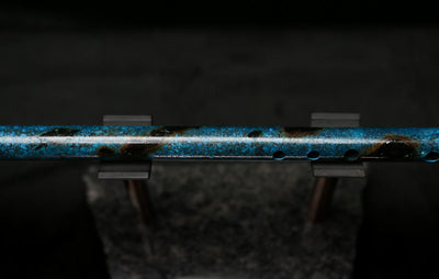 Antarctica Edition |  Low D Copper Flute in Dark Ice Burl #AE05