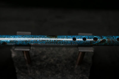 Antarctica Edition |  Low D Copper Flute in Dark Ice Burl #AE04