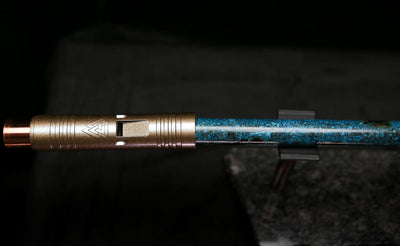 Antarctica Edition |  Low D Copper Flute in Dark Ice Burl #AE04