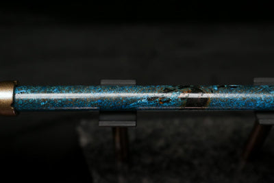 Antarctica Edition |  Low D Copper Flute in Dark Ice Burl #AE04