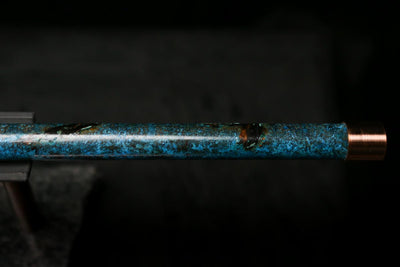 Antarctica Edition |  Low D Copper Flute in Dark Ice Burl #AE04