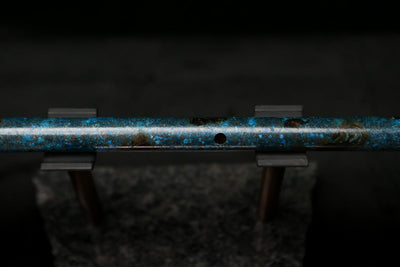 Antarctica Edition |  Low D Copper Flute in Dark Ice Burl #AE09