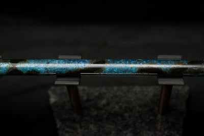 Antarctica Edition |  Low D Copper Flute in Dark Ice Burl #AE09