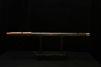 High F (Lullaby) Copper Flute #LE0065 in Forest Flame