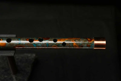 High F (Lullaby) Copper Flute #LE0065 in Forest Flame