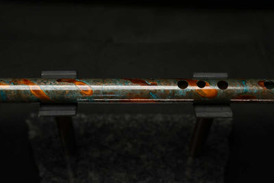 High F (Lullaby) Copper Flute #LE0065 in Forest Flame