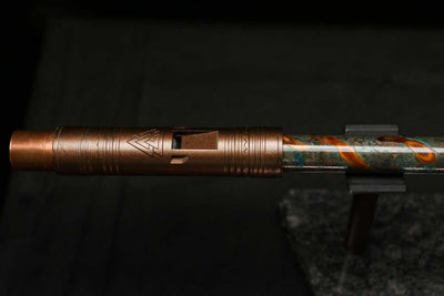 High F (Lullaby) Copper Flute #LE0065 in Forest Flame