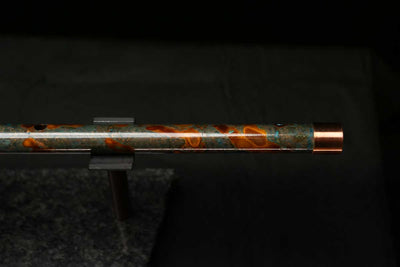 High F (Lullaby) Copper Flute #LE0065 in Forest Flame