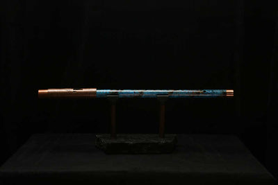 High F (Lullaby) Copper Flute #LE0072 in Dark Ice Spiral