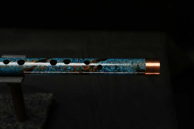 High F (Lullaby) Copper Flute #LE0072 in Dark Ice Spiral