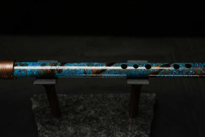 High F (Lullaby) Copper Flute #LE0072 in Dark Ice Spiral