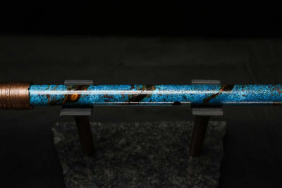 High F (Lullaby) Copper Flute #LE0072 in Dark Ice Spiral