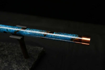 High F (Lullaby) Copper Flute #LE0072 in Dark Ice Spiral