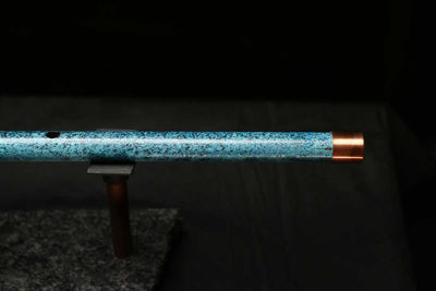 High F (Lullaby) Copper Flute #LE0073 in Ocean Mist