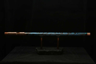 Low C Copper Flute #0137 in Dark Ice Spiral