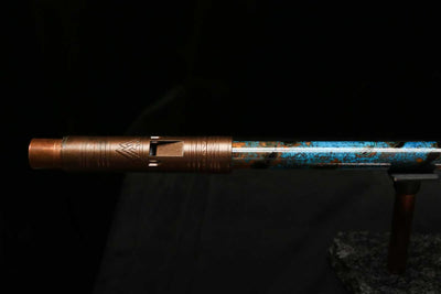 Low C Copper Flute #0137 in Dark Ice Spiral