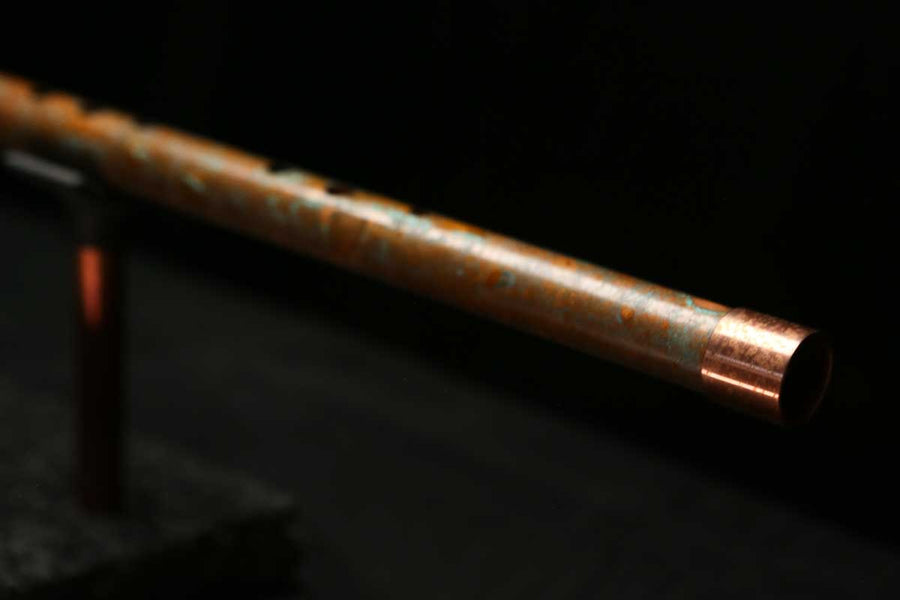 Low C Copper Flute #0132 in Copper Desert w/Spattered Copper Endpiece