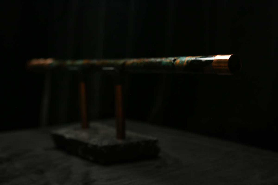 Low C Copper Flute #0138 in Dark Forest Burl