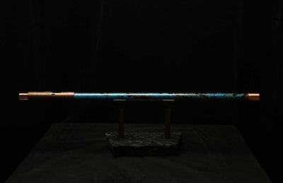 Low C Copper Flute #0136 in Dark Ice Burl