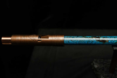 Low C Copper Flute #0136 in Dark Ice Burl