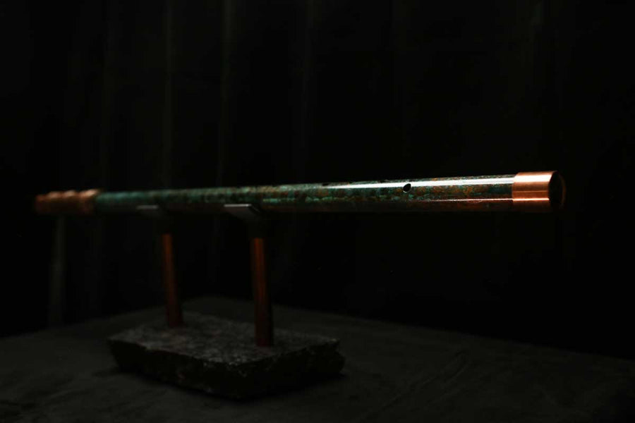 Low C Copper Flute #0135 in Dark Forest Burl