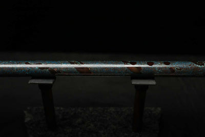 Low C Copper Flute #0131 in Turquoise Spiral Burl