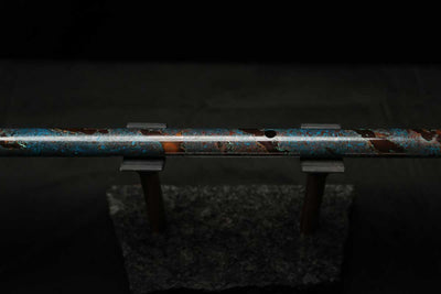 Low C Copper Flute #0131 in Turquoise Spiral Burl