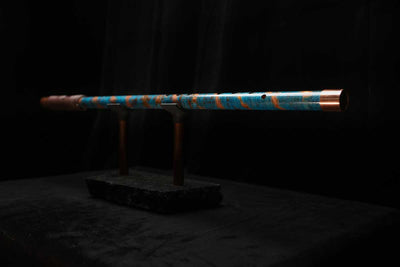 Low C Copper Flute #0145 in Ocean Copper Spiral