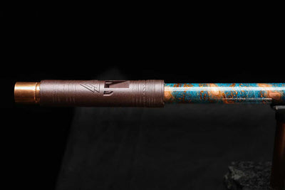 Low C Copper Flute #0145 in Ocean Copper Spiral