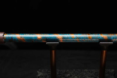 Low C Copper Flute #0145 in Ocean Copper Spiral