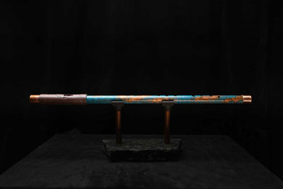 Low D Copper Flute #LDC0059 in Ocean Copper Burl