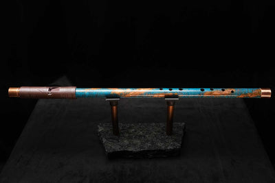 Low D Copper Flute #LDC0059 in Ocean Copper Burl