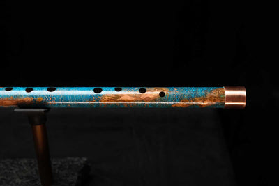 Low D Copper Flute #LDC0059 in Ocean Copper Burl