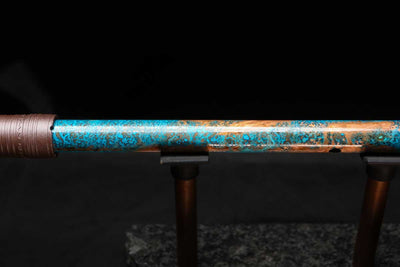 Low D Copper Flute #LDC0059 in Ocean Copper Burl