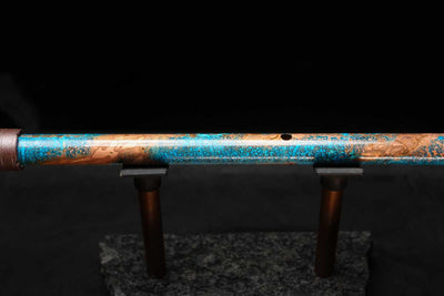 Low D Copper Flute #LDC0059 in Ocean Copper Burl