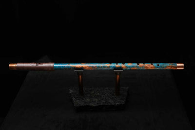 Low D Copper Flute #LDC0061 in Ocean Copper Burl