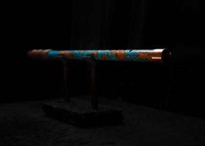 Low D Copper Flute #LDC0061 in Ocean Copper Burl