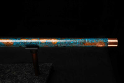 Low D Copper Flute #LDC0061 in Ocean Copper Burl