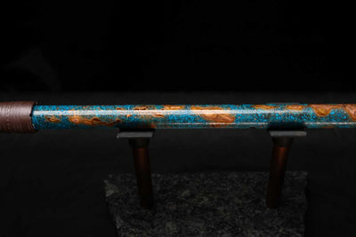 Low D Copper Flute #LDC0061 in Ocean Copper Burl